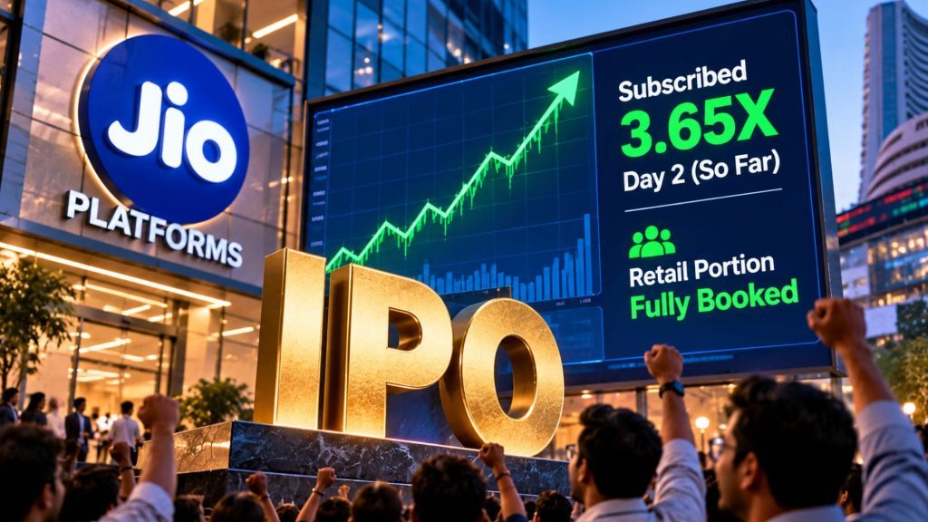 Jio Platforms IPO Subscription Crosses 3.65X on Day 2 as Retail Portion ...