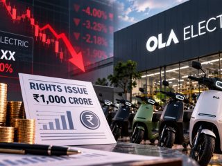 Ola Electric Shares Fall 4% as EV Maker Plans ₹1,000 Crore Rights Issue