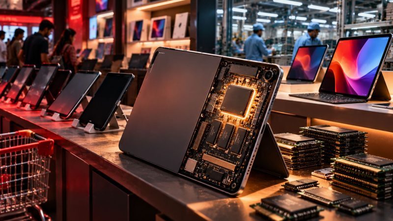 India Tablet Shipments Fall 3.8% as Memory Prices Reshape Market