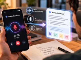 Gemini Notebook Adds One-Hour Audio Recording for Mobile Users