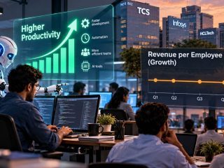 AI Boosts Productivity, but Indian IT Revenue per Employee Remains Flat