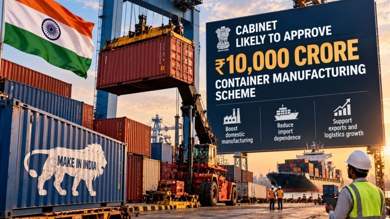 Cabinet Likely to Approve ₹10,000-Crore Container Manufacturing Scheme in India