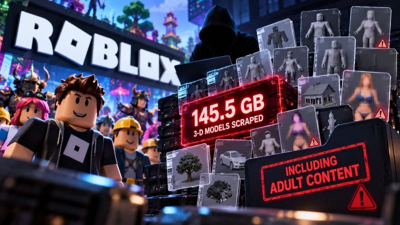 Roblox Admits AI Agent Scraped 145.5GB of 3D Models, Including Adult Content