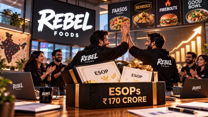 Rebel Foods Grants Fresh ESOPs Worth ₹170 Crore to Co-Founders