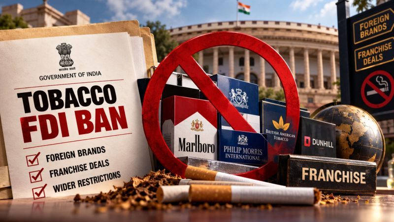 India Weighs Wider Tobacco FDI Ban, May Bar Foreign Brand and Franchise Deals