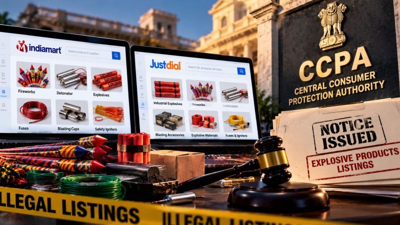 IndiaMART, Justdial Face CCPA Action Over Explosives Listings
