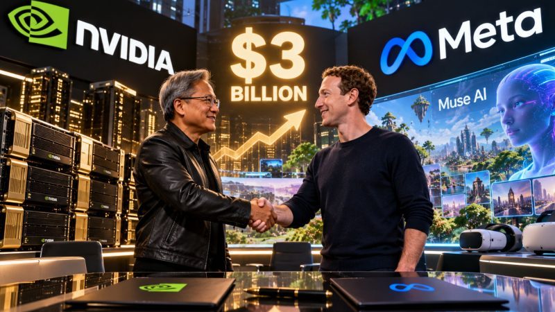 NVIDIA to Invest $3 Billion in Meta as Companies Expand Muse AI Partnership