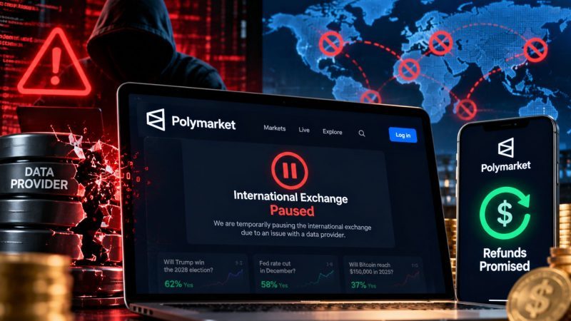 Polymarket Pauses International Exchange After Data Provider Hack, Promises Refunds