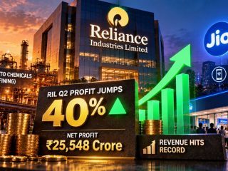 Reliance Industries Q2 Profit Jumps 40.6% to ₹25,548 Crore as Revenue Hits Record