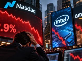 Nasdaq Falls Nearly 3% as Intel and Amazon Trigger Fresh Technology Sell-Off