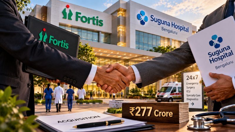 Fortis Healthcare Acquires Bengaluru’s Suguna Hospital for ₹277 Crore