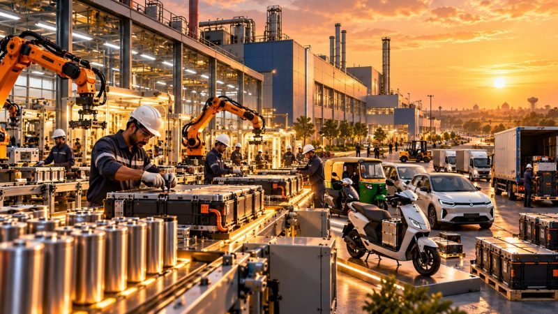 UP Gets ₹700-Crore Battery Plant Amid Push for Electric Vehicle Manufacturing