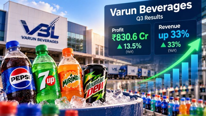 Varun Beverages Q3 Results: Profit Rises 13.5% to ₹830.6 Crore, Revenue Jumps 33%