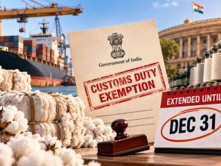 India Extends Customs Duty Exemption on Cotton Imports Until December 31, 2026