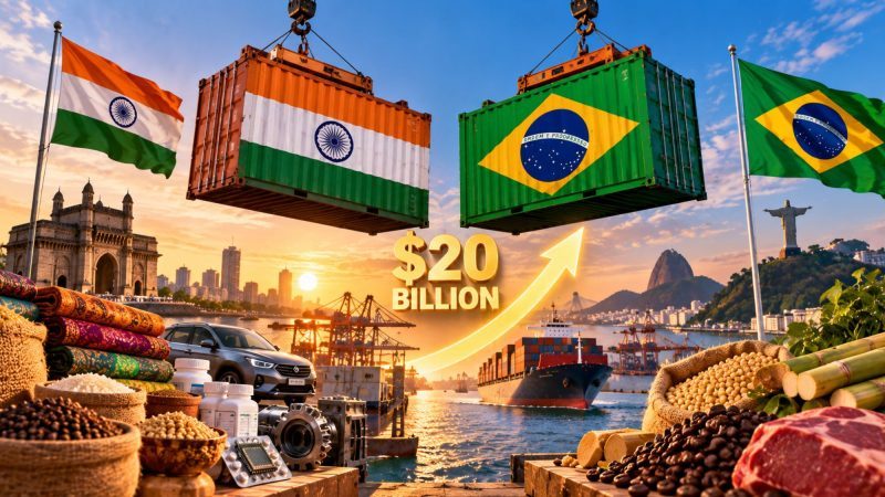 India-Brazil Trade Set to Reach $20 Billion as Cooperation Expands Across AI, Defence and Critical Minerals