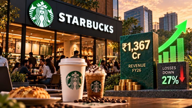 Starbucks India Records ₹1,367 Crore Revenue in FY26, Cuts Net Loss by 27%