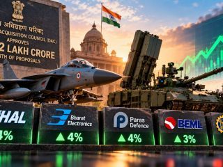 HAL, BEL, Paras Defence Stocks Rise Up to 4% After DAC Clears ₹2.12 Lakh Crore Defence Proposals