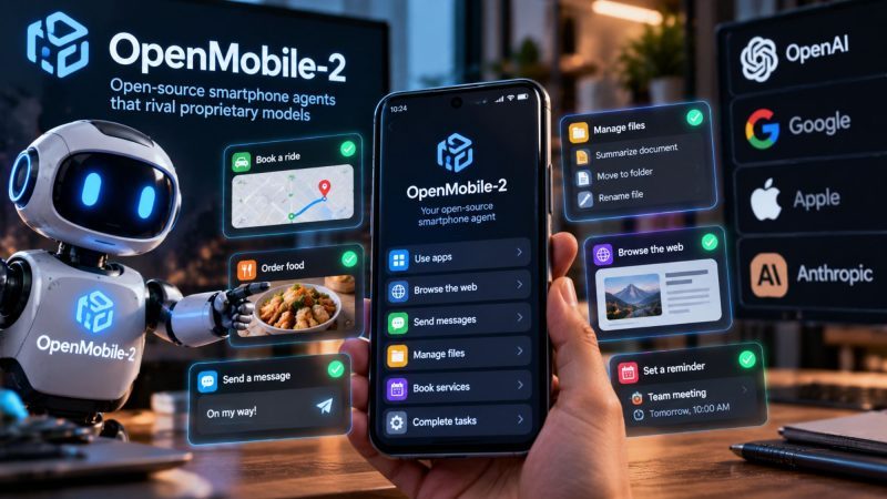 OpenMobile-2 Shows Open-Source Smartphone AI Agents Can Rival Proprietary Models