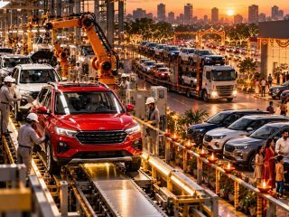 Automakers Ramp Up Output, Dealer Stocks for Festive Demand