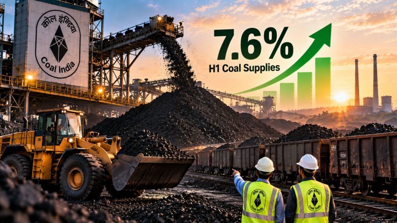 Coal India Raises H1 Coal Supplies 7.6% to 384.2 MT