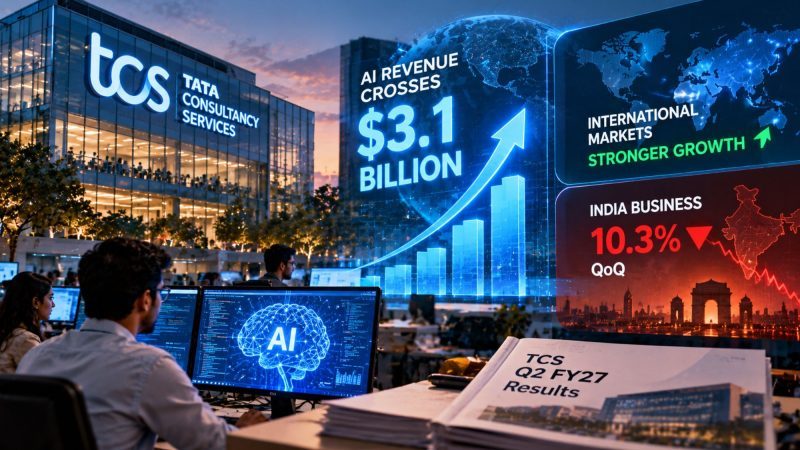 TCS Q2 FY27: Annualized AI Revenue Crosses $3.1 Billion as India Business Falls 10.3% QoQ