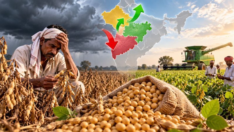 India’s Soybean Output May Fall 2.1% as Madhya Pradesh and Rajasthan Offset Maharashtra Losses