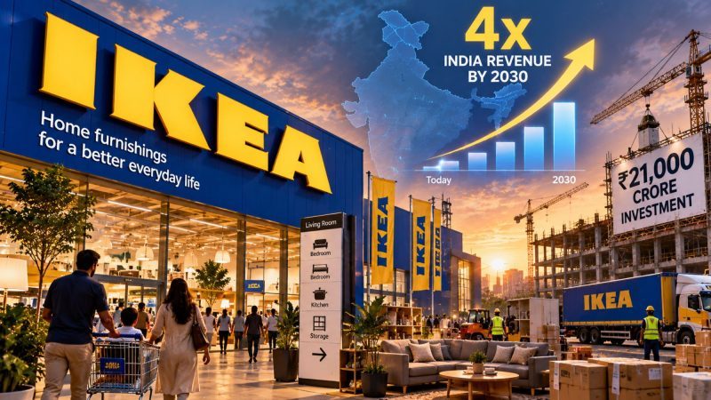 IKEA Targets Fourfold Revenue Growth in India by 2030, Plans ₹21,000 Crore Investment