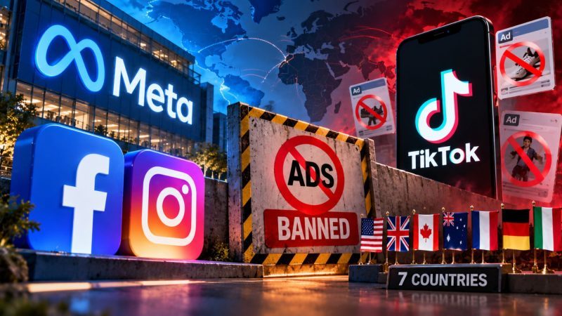 Meta Bans TikTok Ads on Facebook and Instagram in 7 Countries as Rivalry Intensifies
