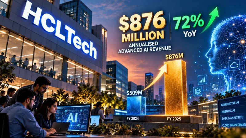HCLTech Reports $876 Million in Annualised Advanced AI Revenue, Up 72% YoY