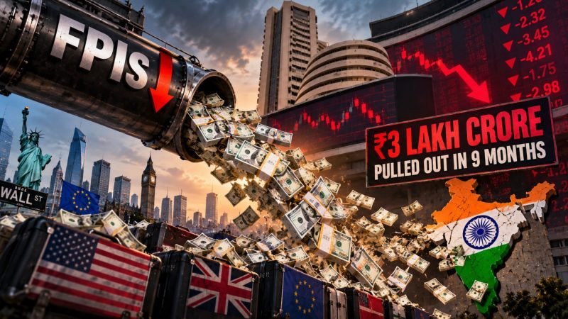 FPIs sell record Rs 3 lakh crore from Indian equities in 9 months of 2026
