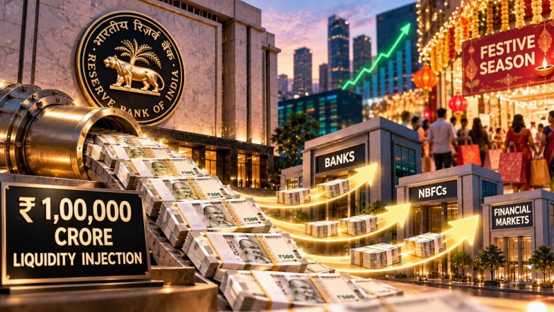 RBI Injects ₹1 Lakh Crore as Festive-Season Liquidity Tightens