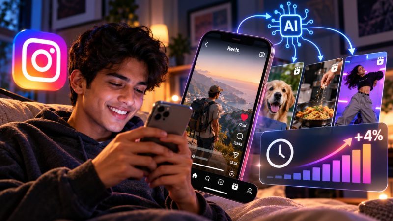 Instagram Time Spent Hits Record High as AI-Driven Reels Recommendations Lift Engagement 4%