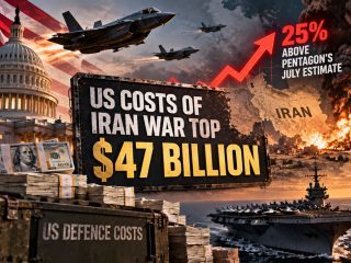US Costs of Iran War Top $47 Billion, 25% Above Pentagon’s July Estimate