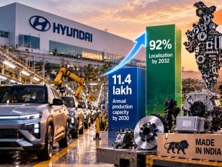 Hyundai India Targets 11.4 Lakh Annual Production Capacity by 2030, 92% Localisation by 2032