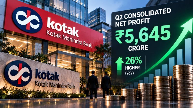 Kotak Mahindra Bank’s Q2 FY27 Consolidated Net Profit Rises 26% to ₹5,645 Crore