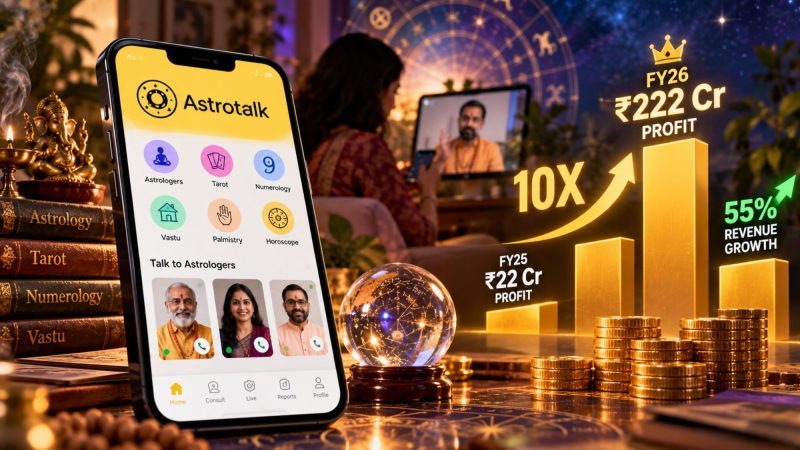 Astrotalk’s FY26 Profit Jumps Nearly 10X to ₹222 Crore as Revenue Grows 55% to ₹1,823 Crore