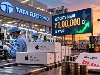 Tata Electronics’ Apple Exports Near ₹1 Lakh Crore in FY26 as Net Loss Widens