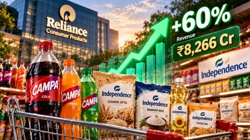 Reliance Consumer Products Revenue Jumps 60% to ₹8,266 Crore as Campa and Independence Drive Growth