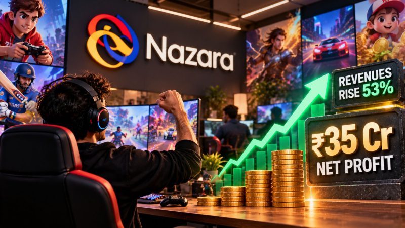 Nazara Swings to ₹35 Crore Net Profit as Revenue Rises 53% to Record ₹803 Crore