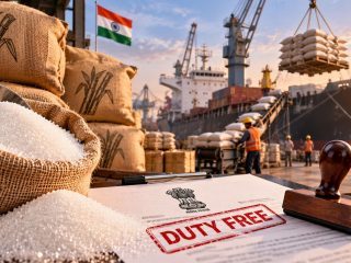 India Extends Duty-Free Raw Sugar Import Deadline to December 31 to Boost Supplies