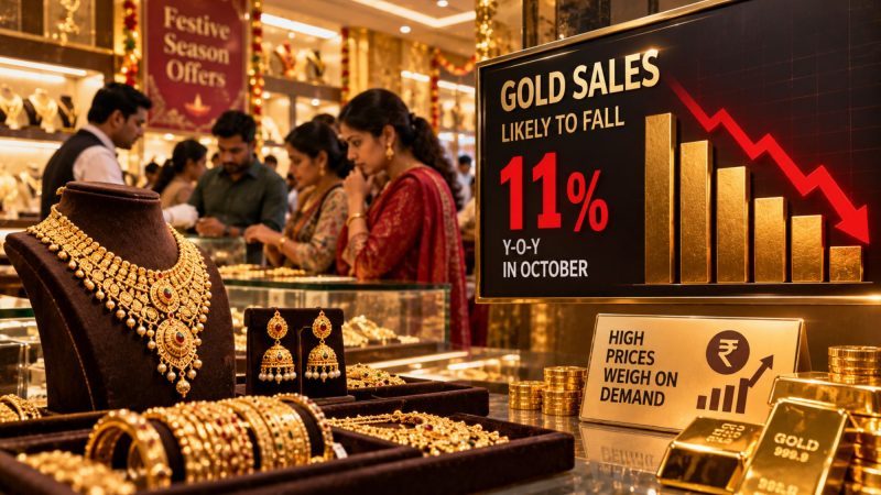 Gold Sales in India May Fall 11% in October Despite Festive Buying Pickup