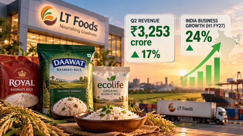 LT Foods Q2 Revenue Rises 17% to ₹3,253 Crore as India Business Grows 24% in H1 FY27