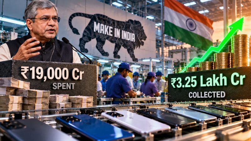 ₹19,000 Crore Spent, ₹3.25 Lakh Crore Collected: Vaishnaw Defends India’s Mobile PLI Scheme