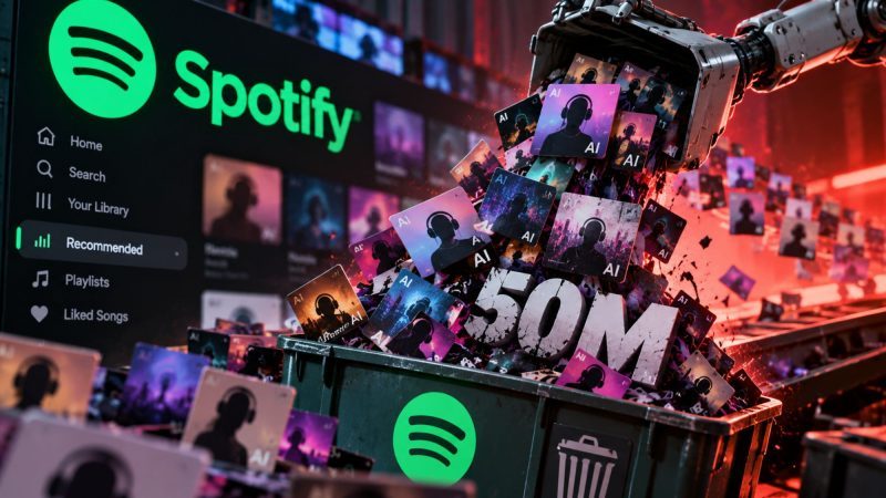 Spotify Removes 50M AI-Generated Tracks From Recommendations