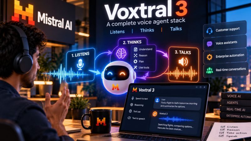 Mistral AI Launches Voxtral 3, a Real-Time Voice Agent Stack That Listens, Thinks and Talks