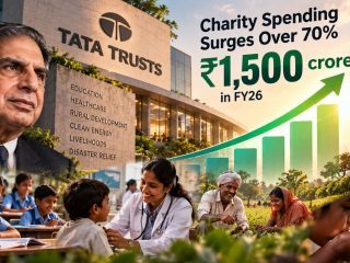 Tata Trusts Charity Spending Jumps 72.5% to ₹1,556 Crore in FY26