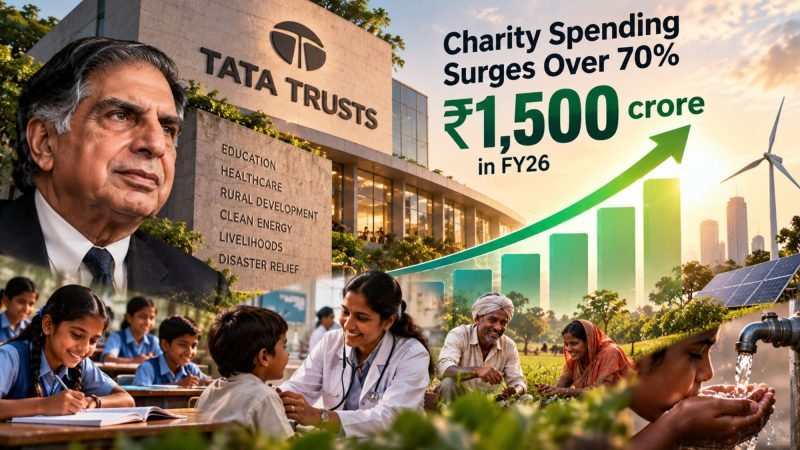 Tata Trusts Charity Spending Jumps 72.5% to ₹1,556 Crore in FY26