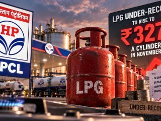 HPCL Expects LPG Under-Recovery to Rise to ₹327 per Cylinder in November