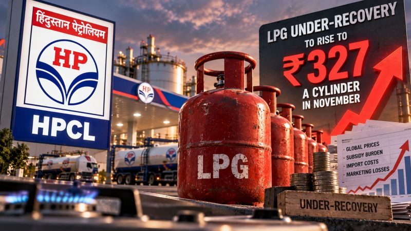 HPCL Expects LPG Under-Recovery to Rise to ₹327 per Cylinder in November