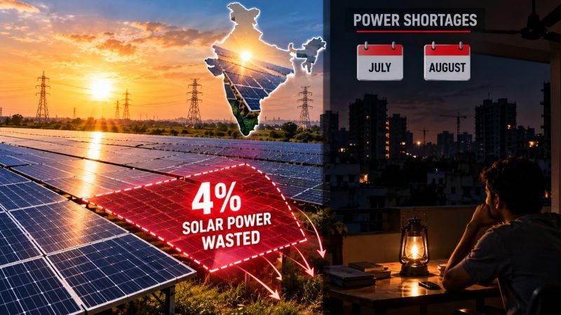 India Wastes 4.2% of Solar Power Amid Grid Bottlenecks and Power Shortages